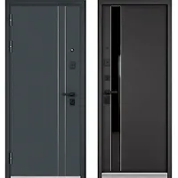 MASSIV MP (Черный муар металлик(порог),D-5, МДФ Графит софт Sist-3 Lakobel Black) 2050х860 левая