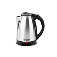 Чайник Centek CT-0035 (матовый) металл 1,5л, 2000W, хромированная вставка на крышке