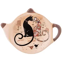 Подставка под чайные пакетики "Парижские коты" 12*9,5*1,5 см. 358-1738