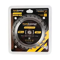Пильный диск по дереву ArmorPiercing Hanskonner 190x20/16мм, 24 зуба H9025-190-20/16-24