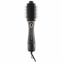 Фен-щетка Centek CT-2063 (золото/чёрный) 1200 Вт, 4 скорости, 4 режима, насадка для сушки турмал ион