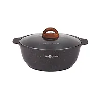 Кастрюля-жаровня 4л со стеклян.крышк, АП линия "Granit Ultra Induction" (original) "Kukmara" жгои41а