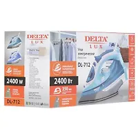 Утюг DELTA LUX DL-712 белый с синим, 2400 Вт., керамика