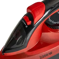 Утюг Аксинья КС-3004 черный с красным, 2200 Вт, антипригар., самоочистка, паровой удар