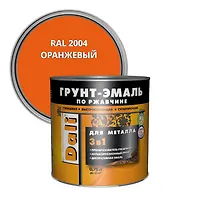 ГРУНТ - ЭМАЛЬ по ржавчине "DALI" (0,75л/6 шт)- оранжевый RAL 2004 (20529)