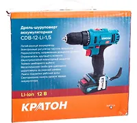Дрель-шуруповерт аккумуляторная Кратон CDB-12-Li-1,5