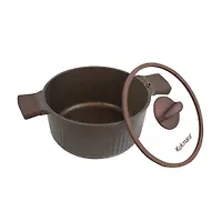 Кастрюля 4,2л со стеклянной крышкой, АП линия "Stella" (mokko) "Kukmara" ксм42а