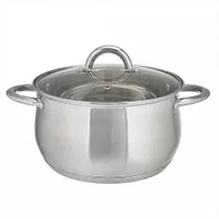 WEBBER BE-353/2 Кастрюля из нерж стали со стеклянной крышкой (d=20; 4.0 л) (6)