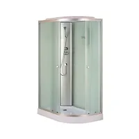 Душ. кабина HD-KU12080LFL LOW 120x80х215 без г/м, рифленые задние стекла, рифленые перед. стекла