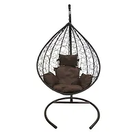Подвесное кресло "Сфера" арт.CN700-МТ цв.корзины коричневый, цв.подушки коричневый