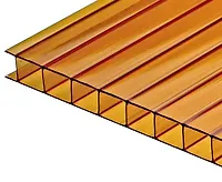 Сотовый поликарбонат ULTRAMARIN 4 (мм), Янтарь 6х2.1 (м)