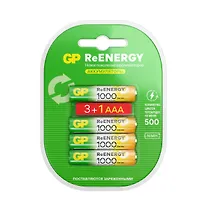 Аккумуляторы перезаряжаемые GP ReEnergy 100AAAHC, AAA (LR03), 930 мАч, 4 шт.