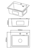 Кухонная мойка с PVD нано-покрытием Potato DS5040BL-1