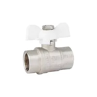 Кран шаровой латунь никелированная STANDARD усиленный 1/2" ГШ PF300 (120 шт.)