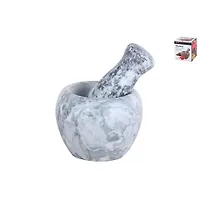 Ступка с пестиком 8х10см серая, мрамор KR923