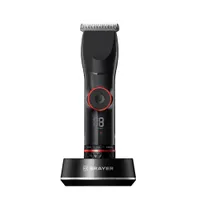 Машинка для стрижки BRAYER 3403BR, литиевая батар. 1*700 мАч, стальные лезвия, LED дисплей