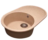 Мойка GranAlliance G-30   (725 х450мм) песочная с сифоном