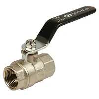 Кран шаровой для воды 1/2" г/г рычаг, никель, ONDO