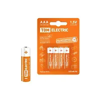 Эл.питания LR03 AAA Alkaline 1,5V BP-4 "TDM" (SQ1702-0006) Р