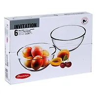 Салатник из закаленного стекла INVITATION 6 шт. d=140 мм арт.10414B