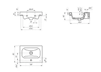 Раковина Moduo Slim 50 белая Cersanit