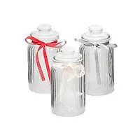 Банка стеклянная с крышкой FLEUR 1000мл арт.ABF065G