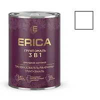 Грунт-эмаль ERICA 3в1 по ржавчине алкидная МАТОВАЯ белая 0,8 кг
