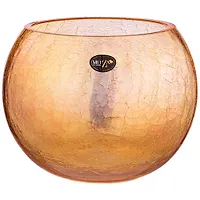 Ваза шар "Cracle amber" 3 л диаметр 18 см высота 16 см 380-637