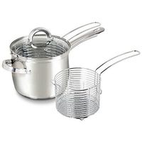 Кастрюля-фритюрница 3.5л из нерж. стали (5852)