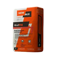 Клей гипсовый для ПГП и ГКЛ белый WallFIX "NEW-MIX" 20кг