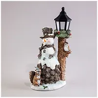 Статуэтка "Снеговик" с led-подсветкой 17,5х11,5х30 см 121-114