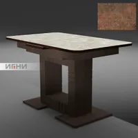 Стол "Триумф" (коричневый камень) 1240*750 форма 2 (пластик), урбан г.Пенза