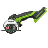 Угловая шлифовальная машина аккумуляторная Greenworks GD24UCS, 24V, 76 мм, без АКБ и ЗУ (3402007)