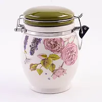 60255 Банка для сыпучих 700мл Розовый сад доломит/металл LR (х36) "MAYER & BOCH"
