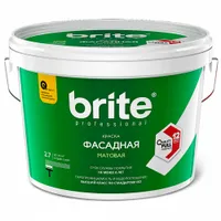 Краска "BRITE PROFESSIONAL" фасадная белая матовая база А, ведро 2,7л. Ярославль
