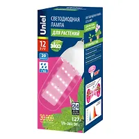 Лампа светодиодная для растений, форма «DOUBLESIDE» LED-B82-12W/SPBR/E27/CL PLP33WH