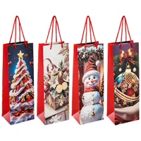 Пакет подарочный для бутылки Волшебная страна Сказка, 12×35×9 см, 4 дизайна в ассортименте