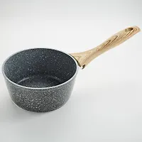 AK-71N Ковш алюминиевый ALPENKOK 1,5л, индукция, антипригар покрытие "GREY MARBLE" 16см (6)