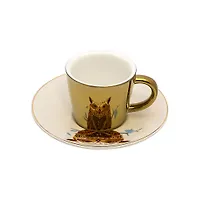 Кофейная пара JEWEL Mirror Gold, Сова 90мл "JEWEL" (ПС0001-25)