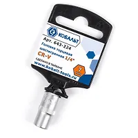 Головка торцевая КОБАЛЬТ 1/4", 7 мм, Cr-V (1 шт.) подвес (643-224)
