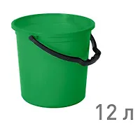 Ведро "ТЮЛЬПАН" 12 л ЗЕЛЕНЫЙ