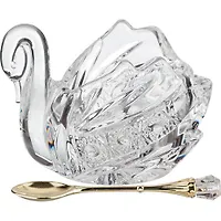 Икорница "Лебедь muza crystal" 11*7 см. высота=8,5 см. 195-112-1