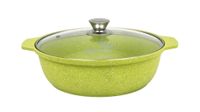 Кастрюля-жаровня 3л со стеклянной крышкой, АП линия "Trendy style" (lime) "Kukmara"