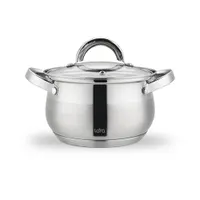 LR02-462 Кастрюля LARA (нерж) СИМФОНИЯ 20x12,5см 3.9л, 5-ти сл.индукционное капс.дно, все типы плит