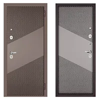 COMFORT PP (Шоколад букле, МДФ Эмаль капучино 9Е-163,МДФ Эмаль светло-серая 9Е-163)2050х960 правая