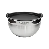 Миска 1,5 литра, диаметром 16 см, с пластиковой крышкой "Kukmara" BL1516P