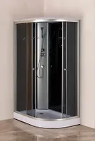 Душ.кабина HD-KU12080LB2L LOW 120x80х215 без г/м,черн.задн.стекла,тонир.перед.стекла, низ.под. 14 см
