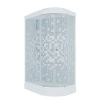 ДК "Коралл 120*80 А" лев., 1/4 круга, низ. подд., Белый, Мозаика, ДН4 (7 мест)