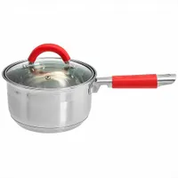WEBBER BE-345/2 Ковш 2,1л со стекл.крышкой, 16*9,5 см, нерж.сталь, капсул. индукци. дно (6)