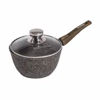 Ковш 1,7л АП "Premium" (mokko) со съемной ручкой и стеклянной крышкой арт. 082902